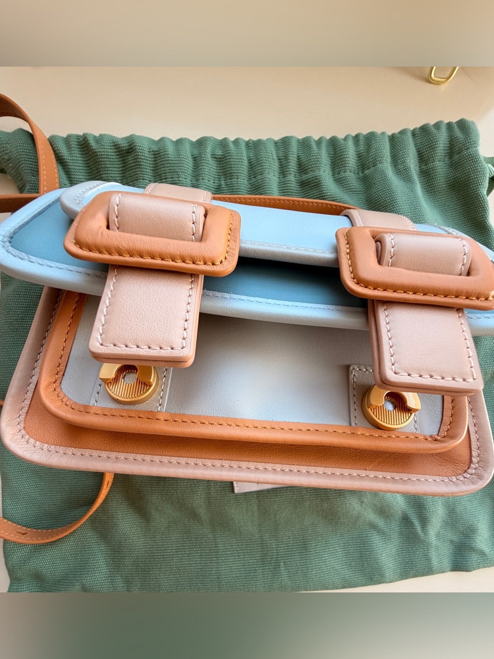 Mlouye Bag Mini Eddie in Rare Color Malibu SOLD OUT! New with Dustbag - Picture 3 of 7